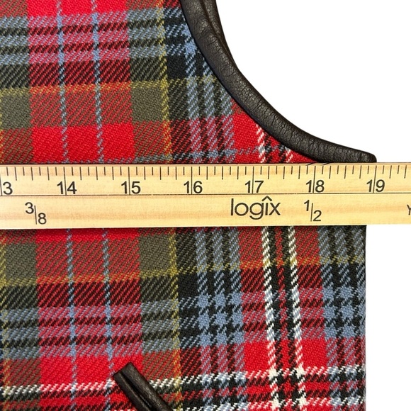 Vintage Holiday Christmas Fall Casual Corner Red Green Wool Plaid Vest Size 10 - Picture 5 of 9